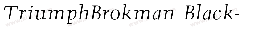 TriumphBrokman Black字体转换
